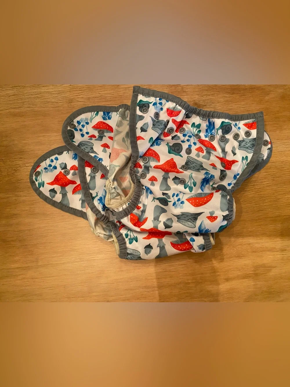 Thirsties Duo Wrap mushroom print set